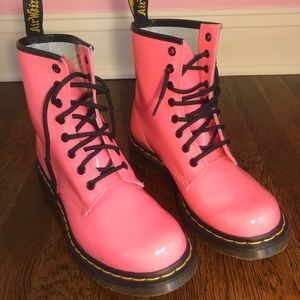 Bright pink Dr. Martens - size 8! Worn once!